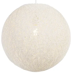 Eettafel / Eetkamer Landelijke hanglamp wit bol 45cm - Corda Design, Landelijk / Rustiek, Modern E27 rond Binnenverlichting Lamp