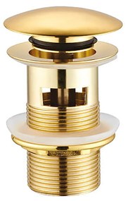 Sanigoods Design afvoerplug met overloop goud