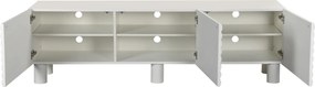 Wit Tv-meubel Met Grote Ribbels 180 Cm - 180x40x55cm.