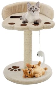 vidaXL Kattenkrabpaal met sisal krabpaal 40 cm beige en bruin