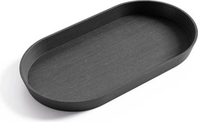 ecopots onderschotel met waterreservoir- Oval - Dark Grey - 28,4 x 15,4 x H2,4 cm