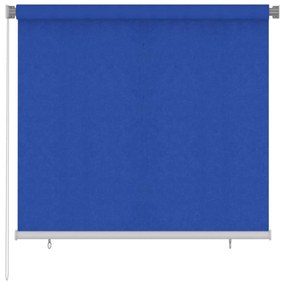 vidaXL Rolgordijn voor buiten 160x140 cm HDPE blauw