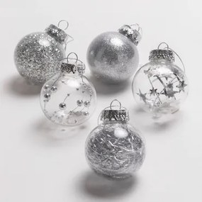 Set Van 30 Kerstversieringen Suvy Grijs – Zilver - Sklum