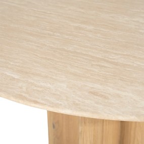 Ronde Eettafel Travertin - 130 X 130cm.