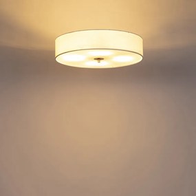 Landelijke plafondlamp wit 50 cm - Drum
