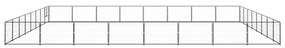 vidaXL Hondenkennel 64 m² staal zwart