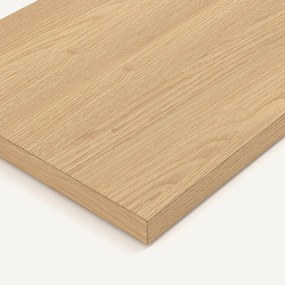 Set van 2 legplanken L110cm met fineerlaag in eik, Johanez