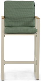 Barstoel Aluminium/Teak Taupe-naturel-bruin Lifestyle Garden Furniture Faro
