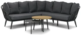 Hoek loungeset 4 personen Wicker Zwart  Coco Coco Leonardo