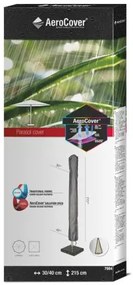 Platinum Riva stokparasol 3 m. rond - Light Grey met voet en hoes