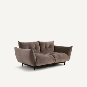 3-zits compacte bank in stoned fluweel, VITORIA