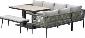 Garden Impressions Burela - Brugge lounge dining set 6-delig rechts - taupe