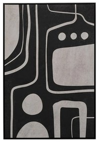Kare Design Artistic Blacky Abstract Schilderij Zwart Wit