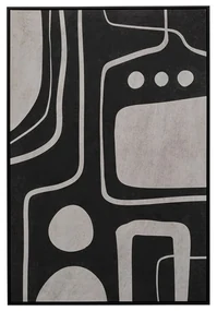 Kare Design Artistic Blacky Abstract Schilderij Zwart Wit