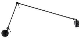 Moderne wandlamp zwart verstelbaar - Blitz