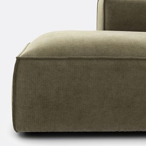 Rechthoekige bank in vintage fluweel Seven