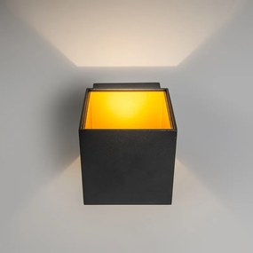 Design wandlamp zwart/goud incl. LED - Caja