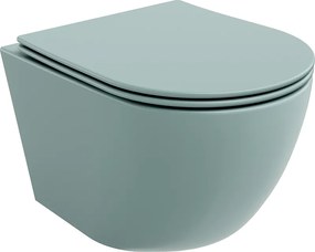 Mexen Lena toiletpot Rimless met softclose slim zitting, duroplast, lichtgroen mat - 30224048