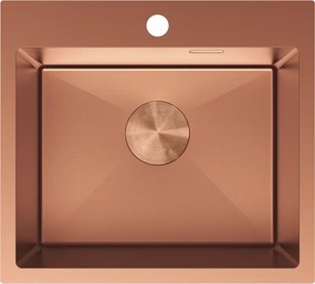 Mexen Solix roestvrijstalen spoelbak 1-komerig 500 x 450 mm, koper - 6402501000-65