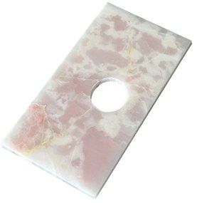 Fontana Pink Onyx Micro Marble toiletmeubel met ribbelfront 40cm kasteel bruin