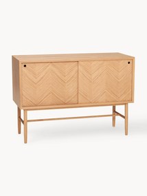 Eikenhouten dressoir Herringbone met visgraatpatroon