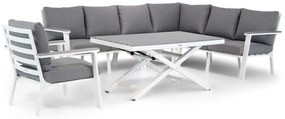 Hoek loungeset 7 personen Aluminium Wit  Lifestyle Garden Furniture Palazzo