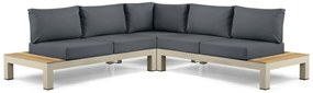 Loungeset 5 personen Aluminium/Teak Taupe Lifestyle Garden Furniture Vittoria