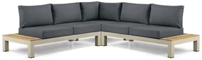 Loungeset 5 personen Aluminium/Teak Taupe Lifestyle Garden Furniture Vittoria