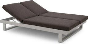 Lifestyle Garden Furniture Massimo Ligbed Met Kussen Wit/dark Grey Aluminium Wit
