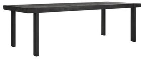 DTP Home Timeless Black Beam Robuuste Eettafel Zwart Teak 250 Cm - 250 X 100cm.
