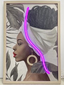Neon Art Woman Side