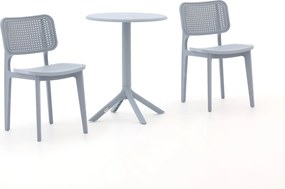 Bistro- en balkonset Forza  | 2 personen | Tuinset kunststof | 3-delig | Kees Smit Tuinmeubelen