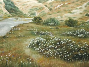 Ilustratie Path of Flowers, Angeles M. Pomata, (40 x 30 cm)