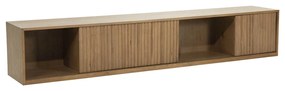 Eleonora Milo Eiken Tv-meubel Met Schuifdeuren 240 Cm Bruin - 240x42x43cm.