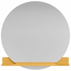 Mondiaz Spot spiegel rond Ø120cm met planchet ocher