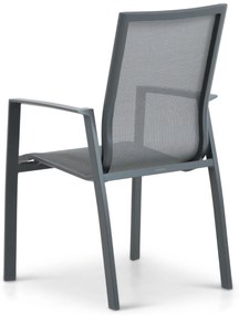 Tuinset 6 personen 217 cm Aluminium Grijs Lifestyle Garden Furniture Ultimate/Young