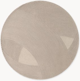 Rond handgetuft wollen hoogpolig vloerkleed Kensington