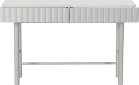 Sidetable Met Grote Ribbels Wit - 120 X 35cm.