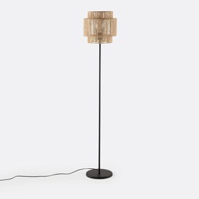 Staande lamp in ijzer en hennep, Yaku