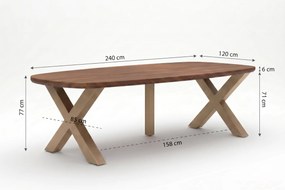 Dining Tuintafel rechthoekig 300 x 100 cm loft Wit Falcon/Cardiff