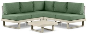 Hoek loungeset 5 personen Aluminium Taupe Lifestyle Garden Furniture Lorenzo
