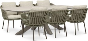 Tuinset 6 personen 240 cm Rope Zand/Beige Coco Viento/Voyage