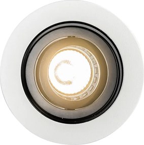 Smart inbouwspot wit met staal incl. Wifi GU10 - Rondoo