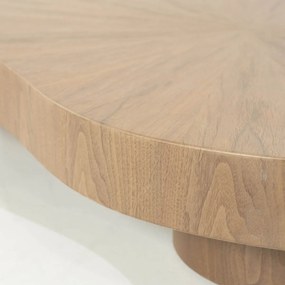 Eleonora Bobbie Grote Salontafel Organisch Lichtbruin - 150 X 110cm.