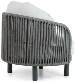 Stoel en Bank Loungeset 2 personen Aluminium/rope Grijs  Santika Furniture Santika