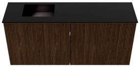 Mondiaz Joya 90cm toiletmeubel walnut met wastafel faye links zonder kraangat urban