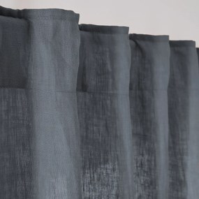 Gordijn in gewassen linnen met verdekte lussen, radiator, Onega
