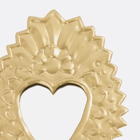 Wanddecoratie spiegel  ex-voto in messing, Strakaza