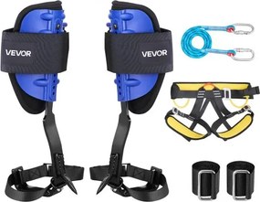 VEVOR Klimharnas Set, in hoogte verstelbare boomklimuitrusting met riemen en harnas, max. draagvermogen 159 kg, robuuste stalen klimijzers, boomverzorgingsuitrusting voor fruitoogst en jacht