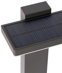 Staande buitenpaal antraciet 80 cm incl. LED en dimlicht op solar - Sunnie Modern IP44 Buitenverlichting